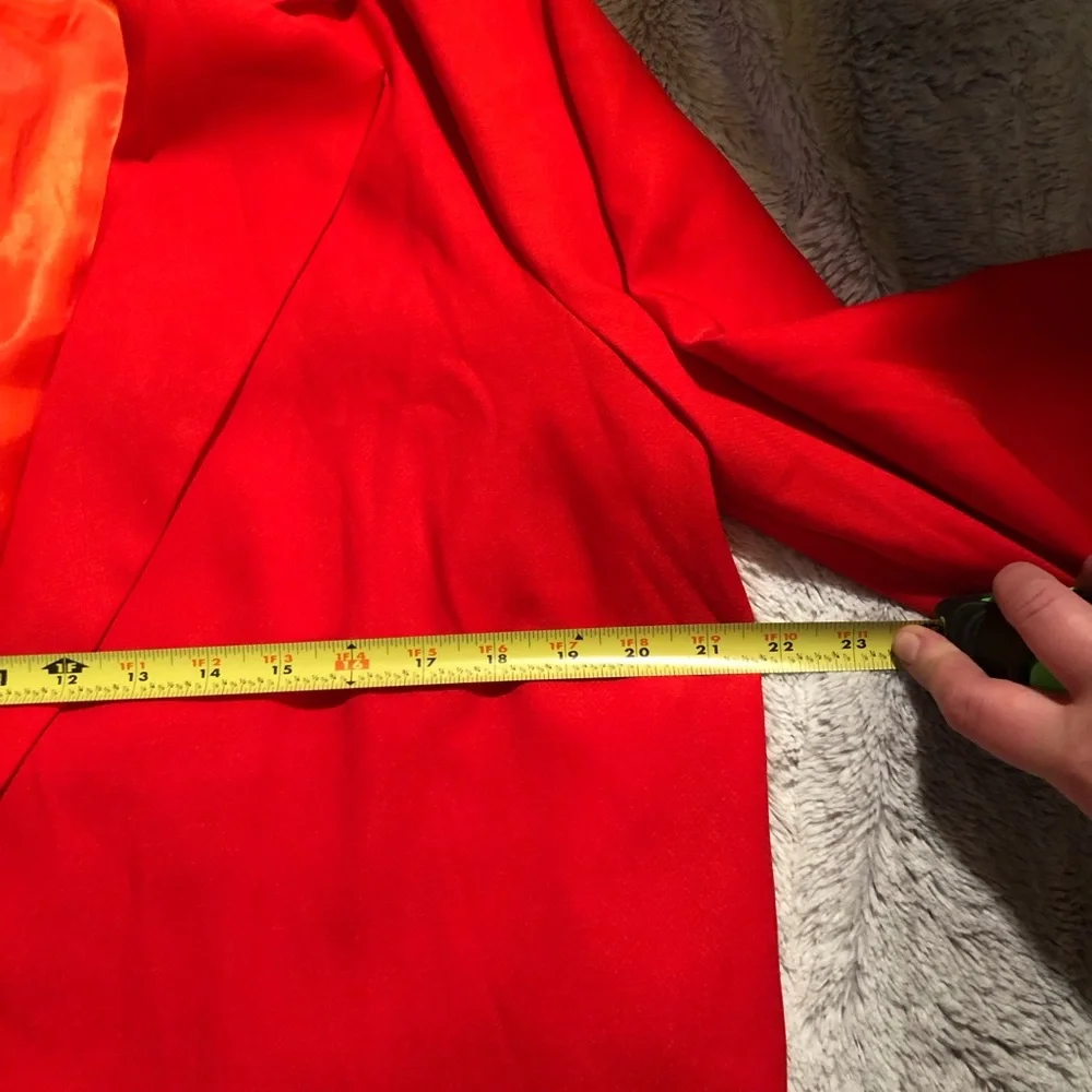 PRETTYLITTLETHING red longline oversized blazer - Picture 6 of 13